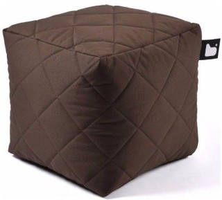 Extreme lounging B-Box Quilted Poef - Bruin