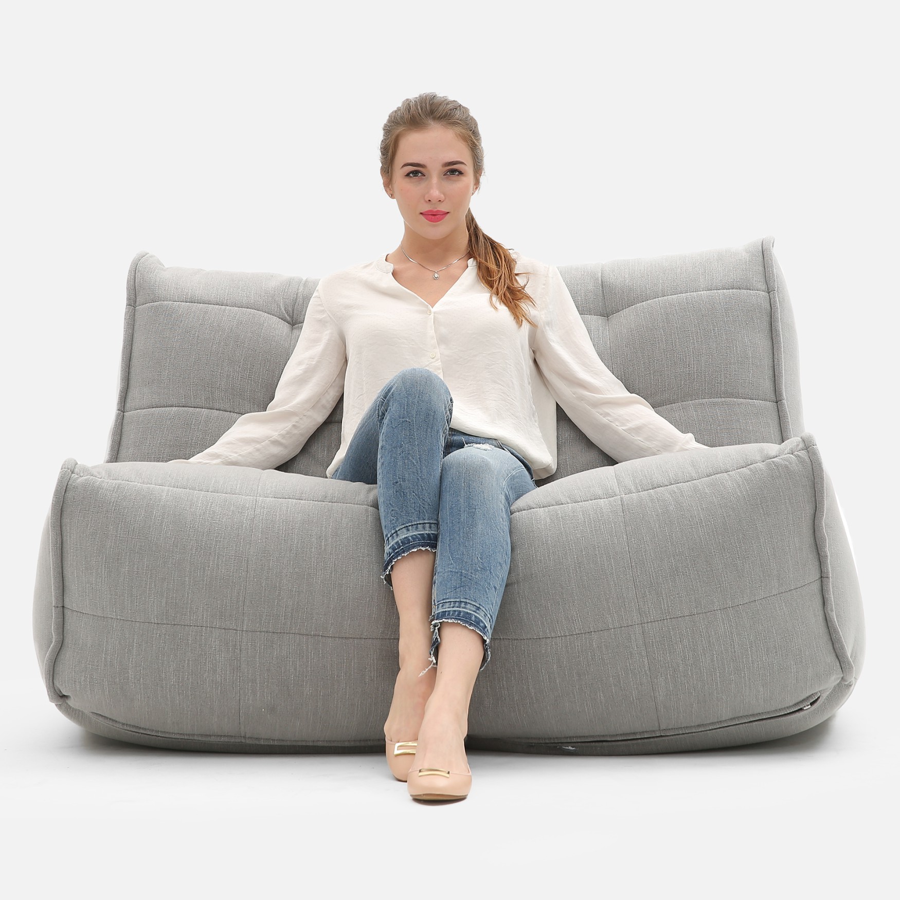 ambient lounge twin couch keystone grey