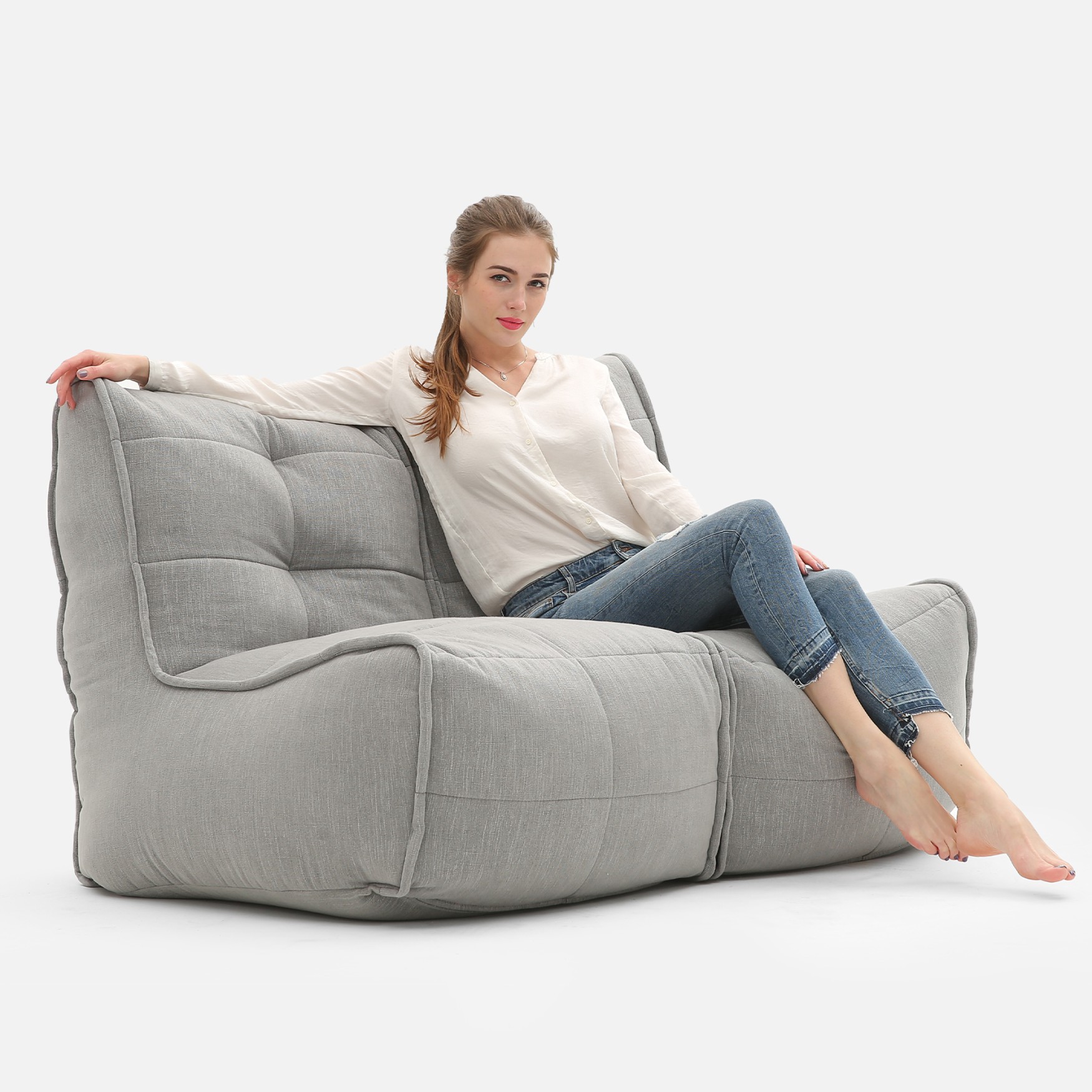 ambient lounge twin couch keystone grey