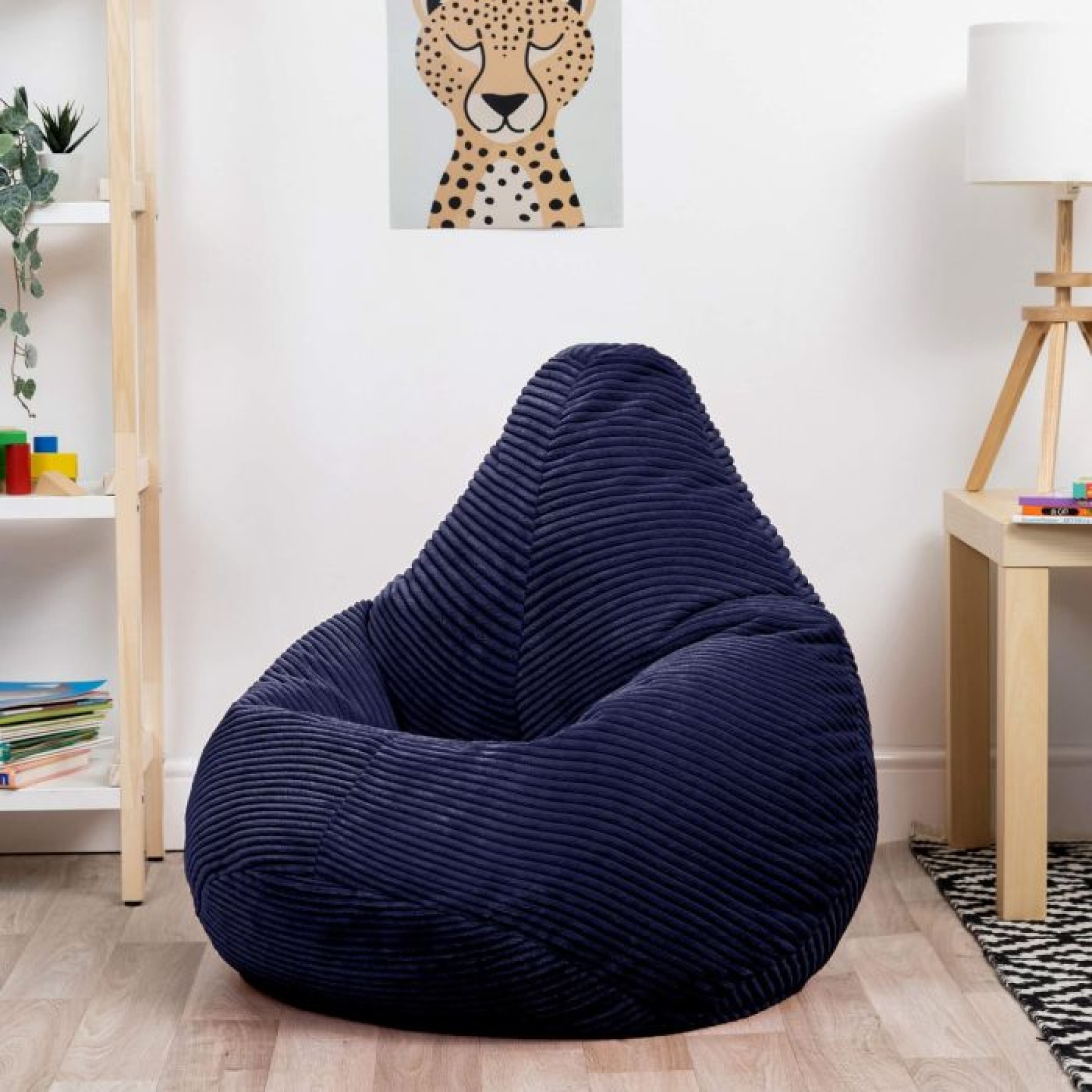 Chillz Kinder Zitzak Corduroy - Marineblauw