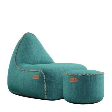 Cobana Lounge Chair & Pouf Outdoor - Petrol Cobana Lounge Chair & Pouf Outdoor - Petrol
