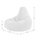 Cloudy Cord Zitzak Stoel - Paars