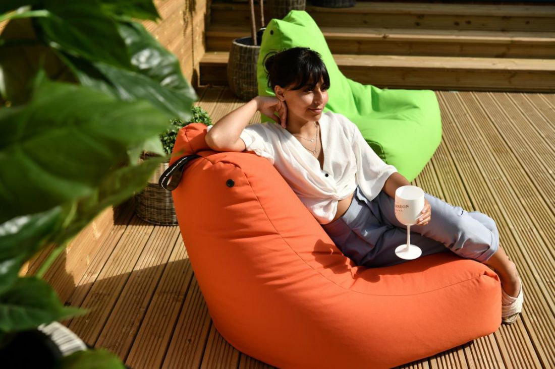 extreme lounging bbag outdoor zitzak oranje