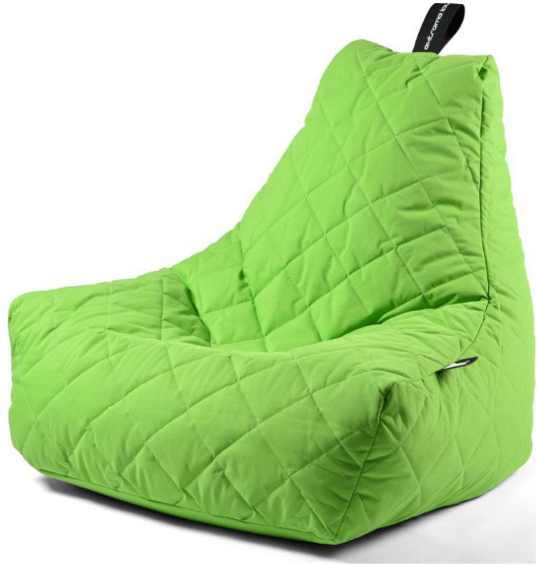 extreme lounging bbag outdoor zitzak quilted lime