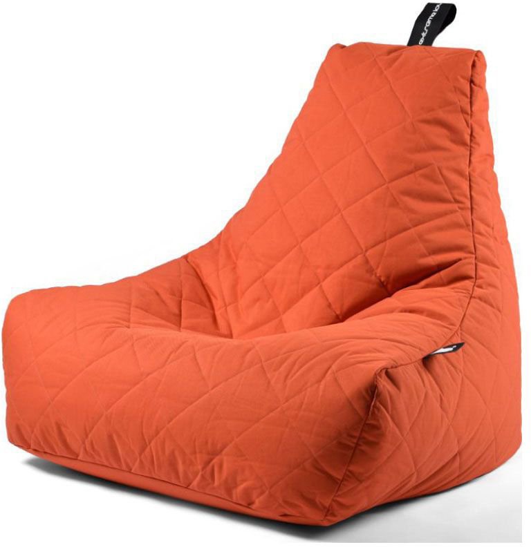 extreme lounging bbag outdoor zitzak quilted oranje