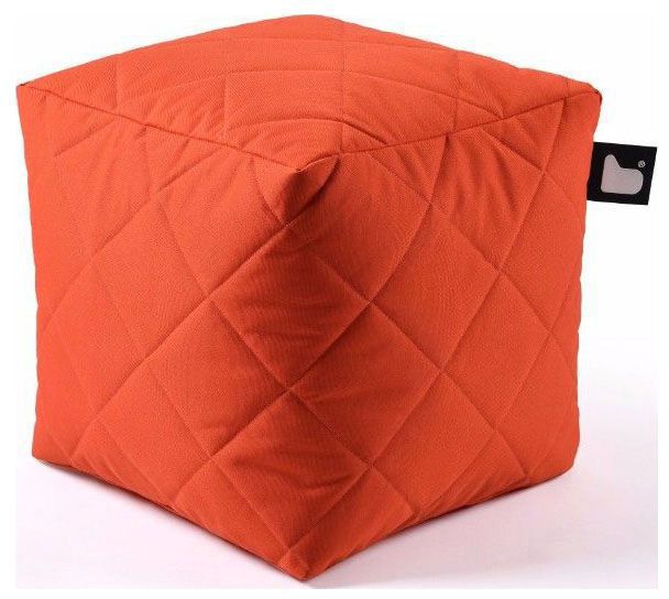 extreme lounging bbox quilted poef oranje