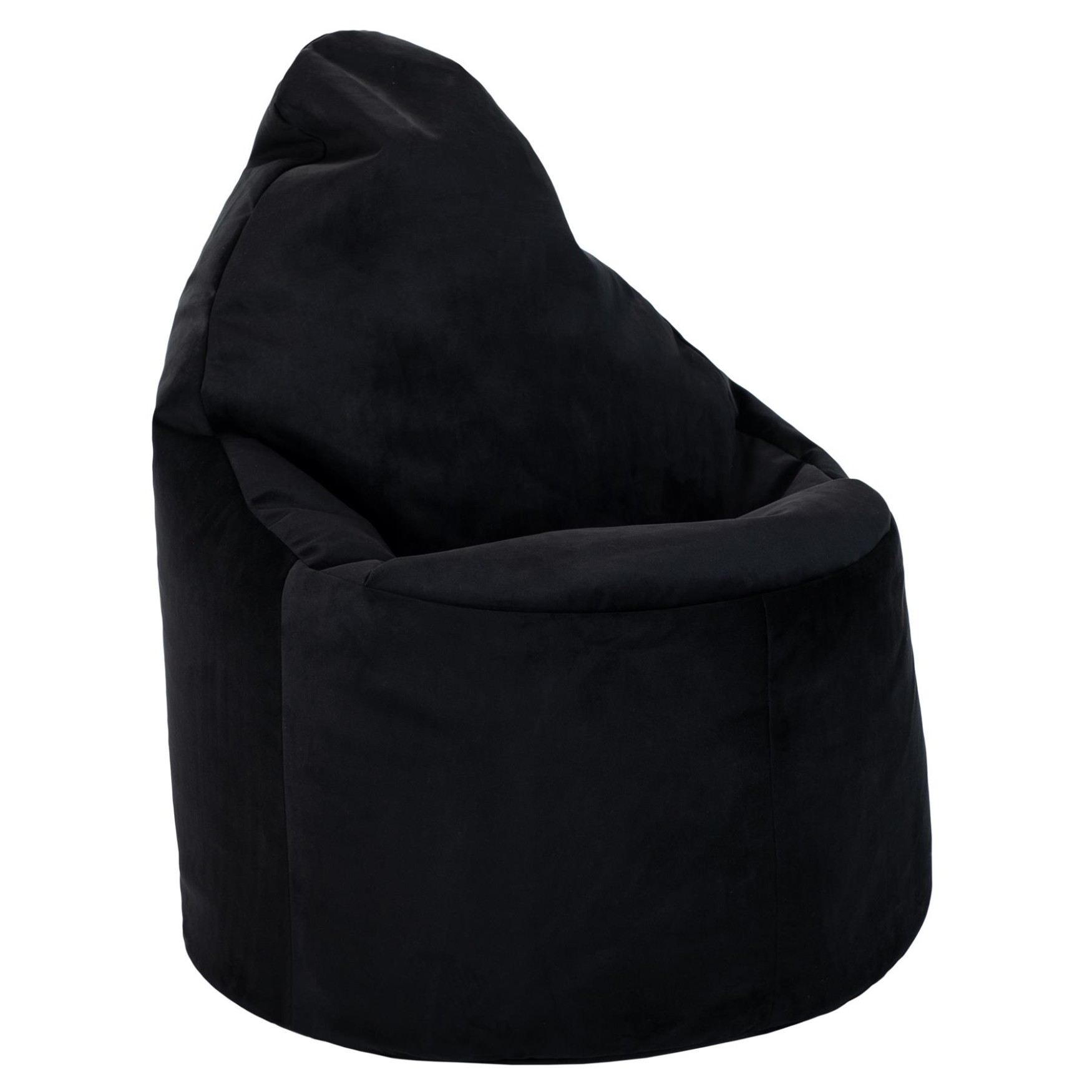 capriccio velvet zitzakstoel black
