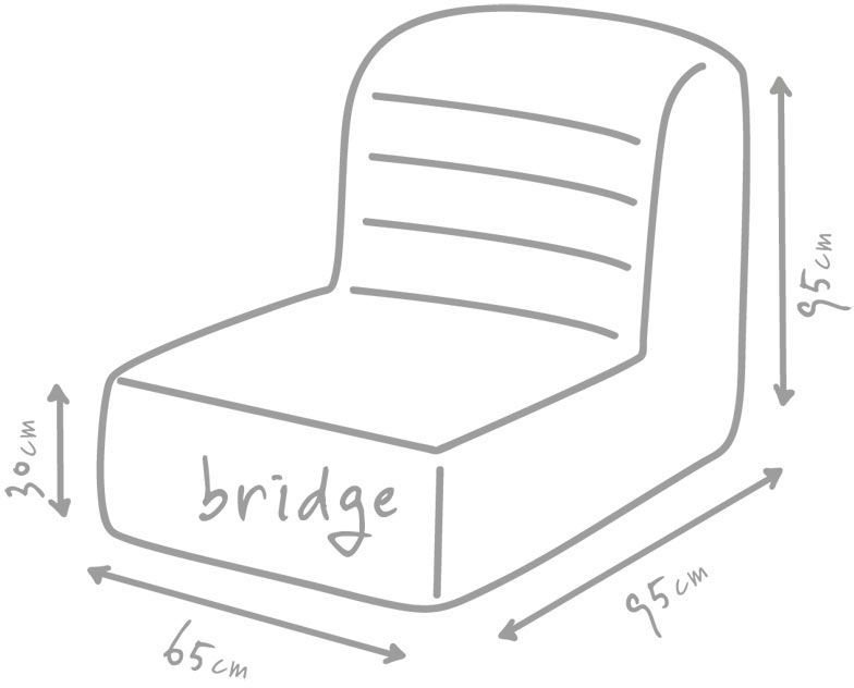 outbag zitzak stoel bridge plus rood