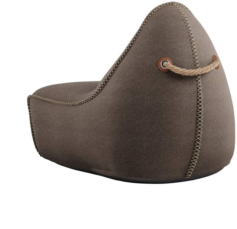 sackit canvas lounge chair pouf donkerbruin