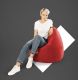 sitting point beanbag easy xl rood