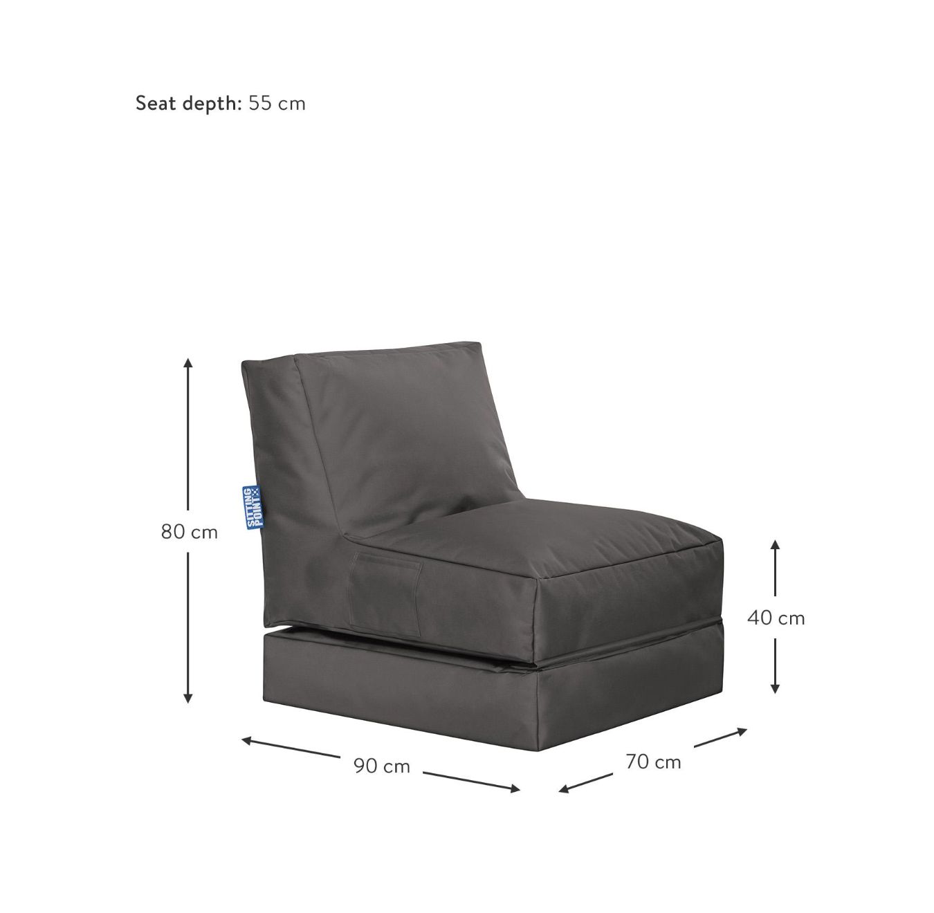 sitting point loungebed twist scuba outdoor antraciet