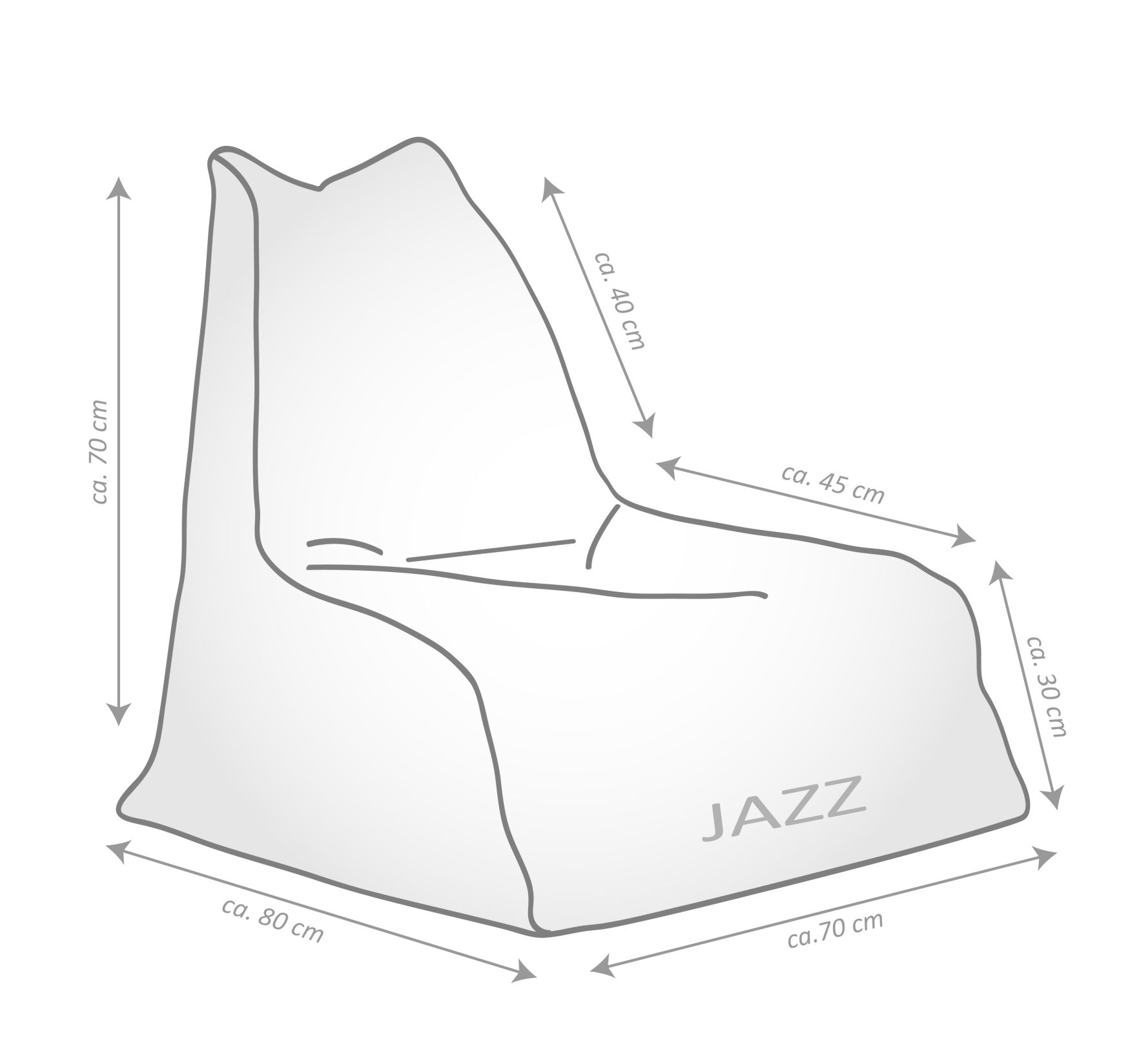 sitting point zitzakstoel jazz shara antraciet
